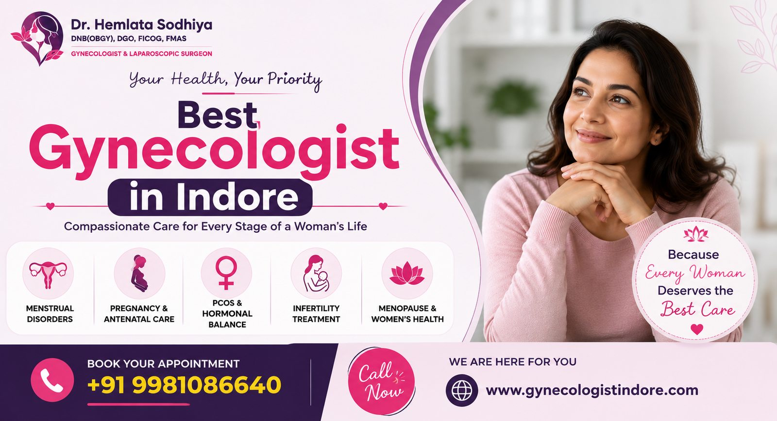 Best Gynecologist in Indore | Call +91 9981086640